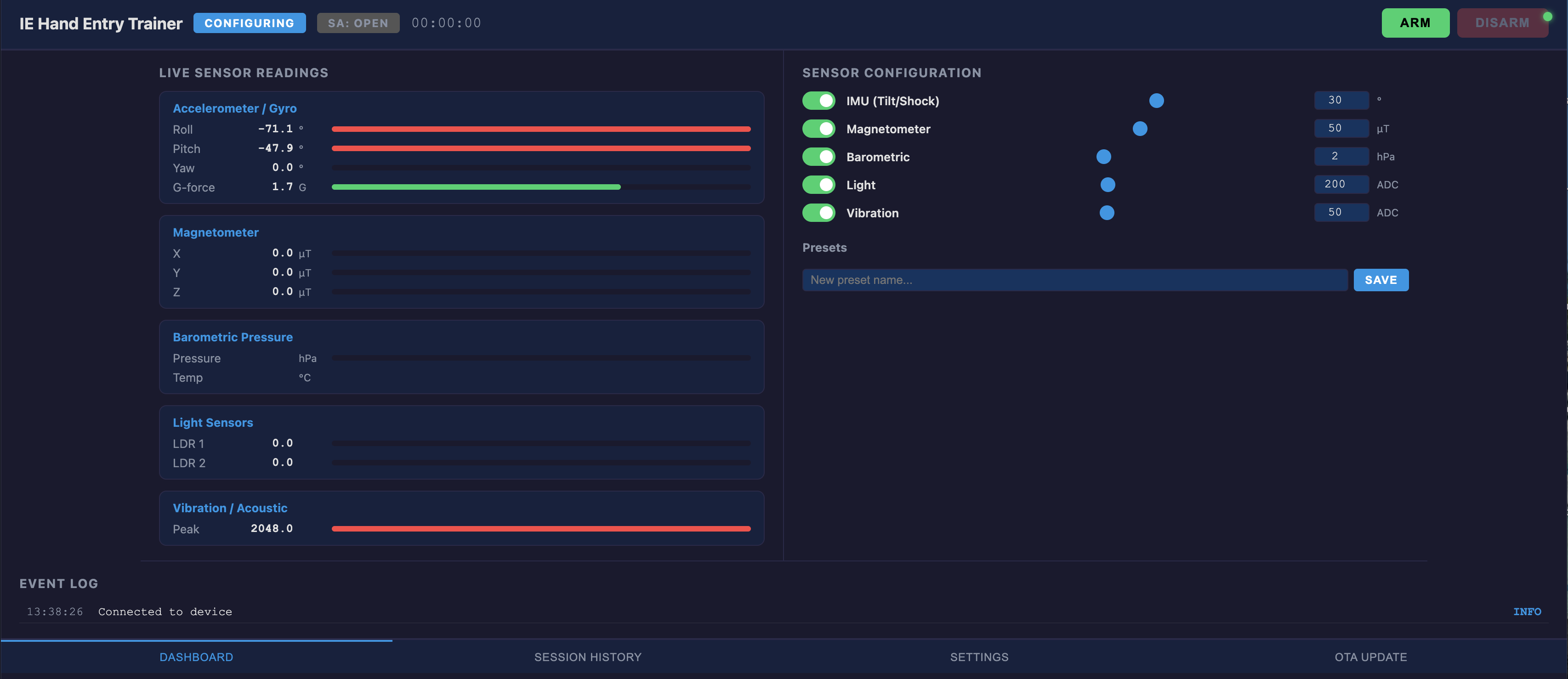 IE Hand Entry Trainer (HET)