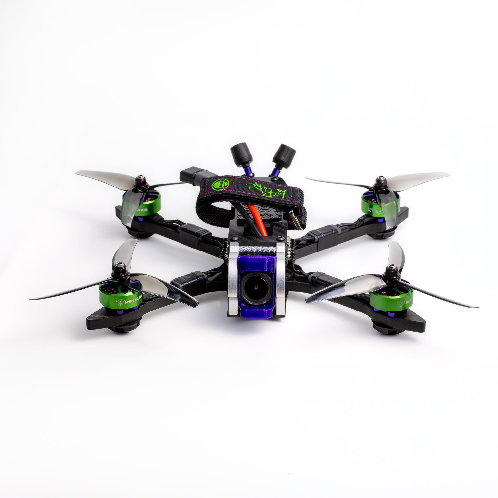 Assembled 5-inch FPV quadcopter built in the IE sUAS Build Class