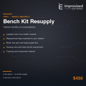 Improvised Electronics Total Bomb Shop Tier I annual consumable resupply, $450