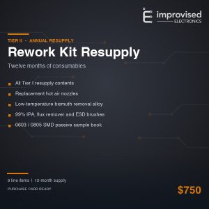 Improvised Electronics Total Bomb Shop Tier II annual consumable resupply, $750