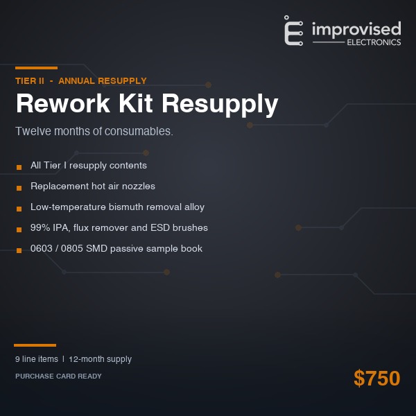 Improvised Electronics Total Bomb Shop Tier II annual consumable resupply, $750
