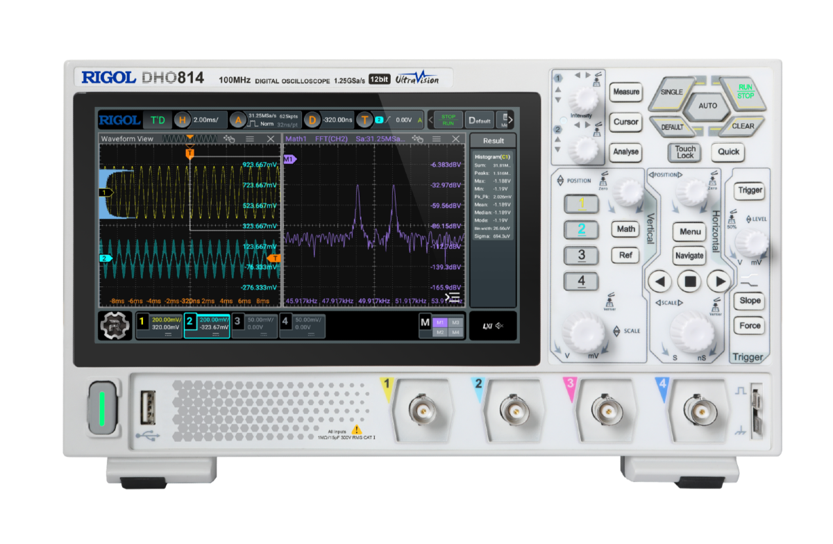 Rigol DHO804 digital storage oscilloscope — Total Bomb Shop Tier III Fabrication Kit