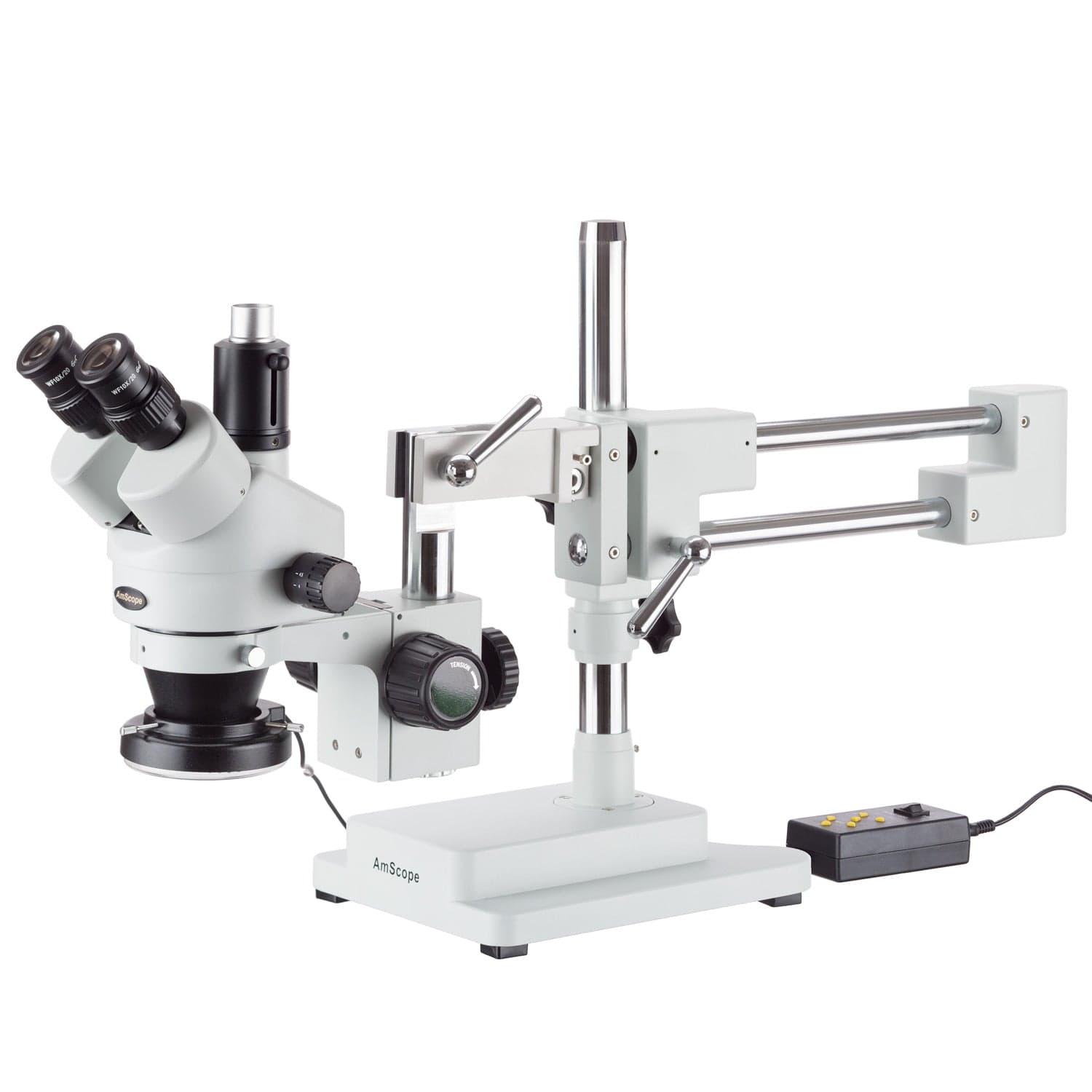 Stereo zoom microscope on boom stand — Total Bomb Shop Tier III